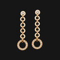 Boucles d'oreilles Pendantes Framboise doré, finition or rose
