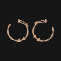 Boucles d'oreilles Entrelacées Papaye plaqué or rose 18K – 3 microns