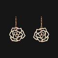 Boucles d'oreilles Fleur filaire Passion plaqué or rose 18K – 3 microns