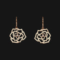 Boucles d'oreilles Fleur filaire Fraise doré, finition or rose